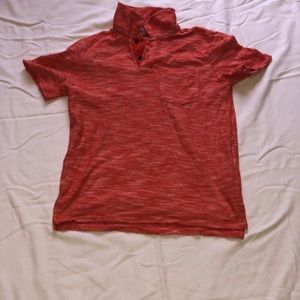 Orange shirt with collar